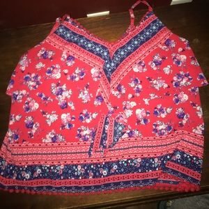cute flowy cropped tank top